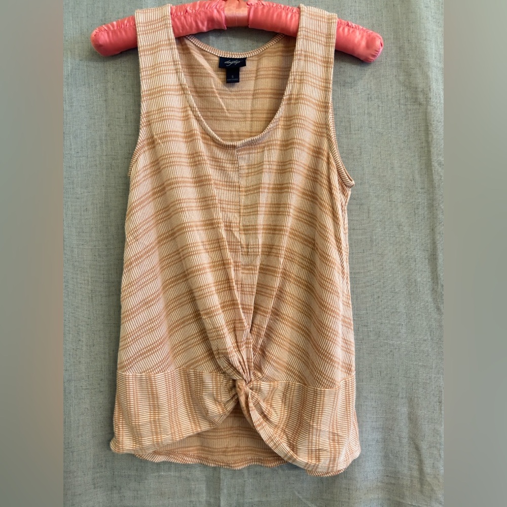 Daytrip Beige Striped Tank Top
